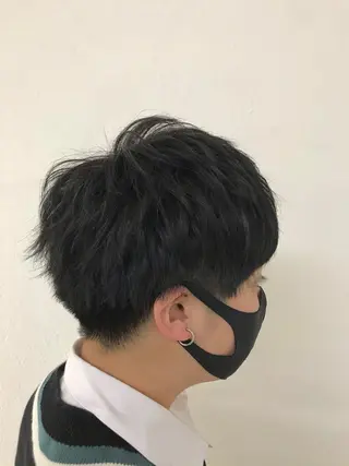 ショート カラー パーマ メンズ 【東北メンズヘア1 位受賞🥇】本間祐太のヘアスタイル