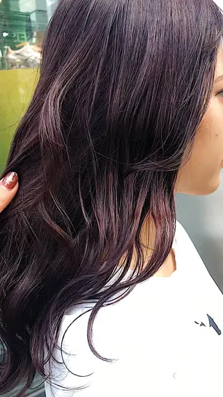 ロング カラー ヘアアレンジ メンズ キッズ ネイル マツエク・マツパ 透明感カラー🤎 ゆりのヘアスタイル