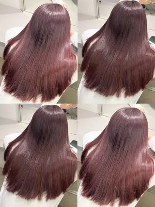 ロング カラー 艶ハイトーン‪‪🔆 ️️️安座間 希のヘアスタイル