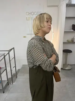 ショート カラー 浪 一平のヘアスタイル