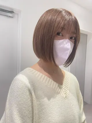 ショート カラー Zina 十条店所属・デザインカラー／ボブ 🍦MEI🍦のヘアスタイル