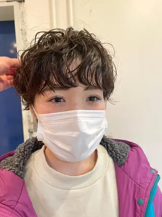 ショート パーマ レイヤー／似合わせ TAKUYAのヘアスタイル
