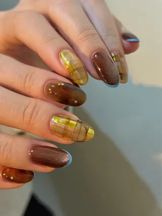 ネイル なんば堀江/育爪施術 ニュアンス✻Kaphのネイルデザイン
