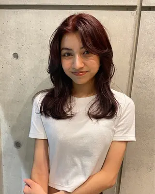 セミロング abe yuikaのヘアスタイル
