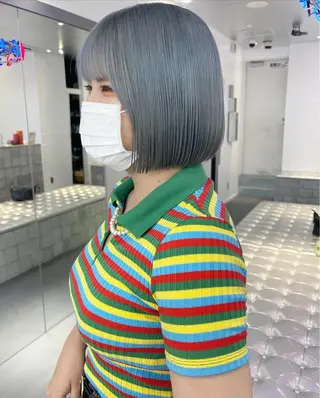 ショート カラー 透明感カラー× レイヤーカット✨高梨のヘアスタイル