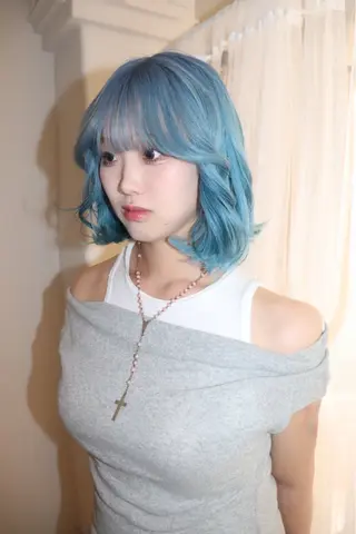 ミディアム カラー ヘアアレンジ @kyoniyy KYONIのヘアスタイル