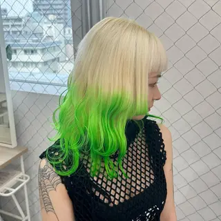 ミディアム カラー 🥀YUIHA🥀 テザインカラー♥のヘアスタイル