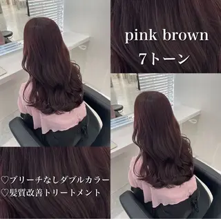 カラー 🤍ブリーチなし ブラウンhimi🤍のヘアスタイル