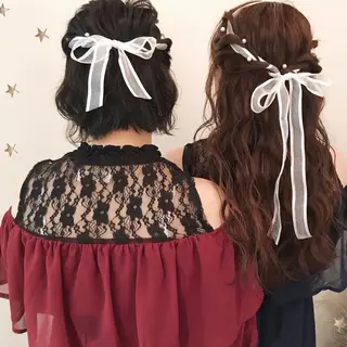 ミディアム ヘアアレンジ 市川 千夏のヘアスタイル