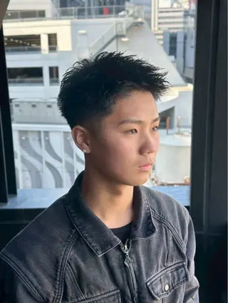 ショート カラー パーマ ACE men's salon 名駅店所属・✨️メンズ特化波巻き ツイスパ✨️松本真生のヘアスタイル