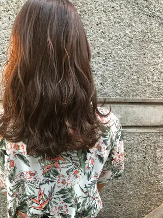 セミロング カラー ヘアアレンジ メンズ キッズ ネイル マツエク・マツパ 透明感カラー🤎 ゆりのヘアスタイル