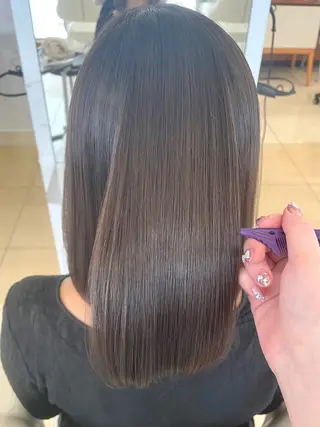 ミディアム 💗透明感カラー💗 にしぞえ ななみのヘアスタイル