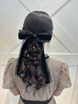 ロング ヘアアレンジ 横浜 アレンジ🎀/ エクステ🌙┊︎もものヘアスタイル