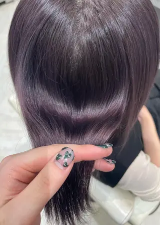 ミディアム カラー うるツヤハイトーン/ レイヤー⟡mayuのヘアスタイル