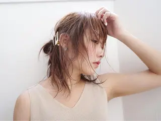 ミディアム カラー ヘアアレンジ 花井 啓好のヘアスタイル