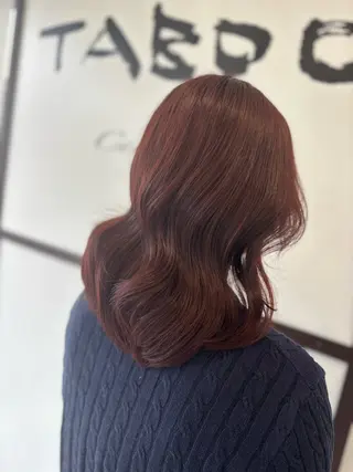 ミディアム カラー yui🥀/ボブ /ブリーチなしカラーのヘアスタイル