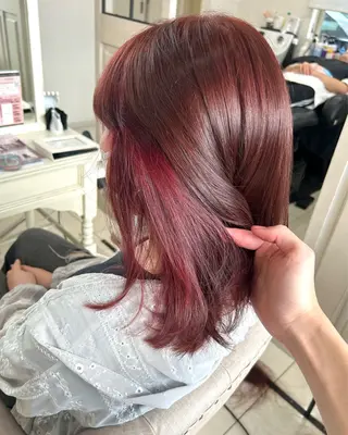 ミディアム カラー 大竹里旺/belle /インナーカラーのヘアスタイル