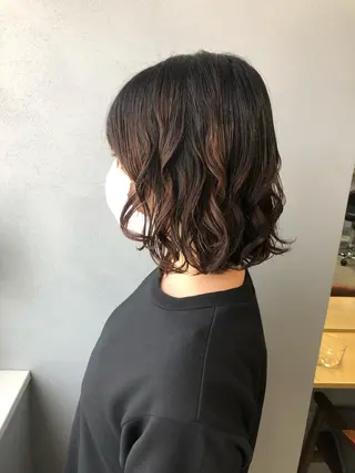 ショート パーマ ロングパーマ木村 ボブパーマのヘアスタイル