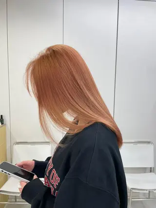 セミロング 個室×髪質改善🤍 newi三宮✂のヘアスタイル