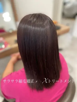セミロング カラー パーマ やまこし 美裕樹のヘアスタイル