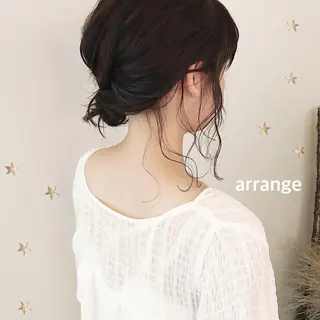ミディアム ヘアアレンジ 市川 千夏のヘアスタイル
