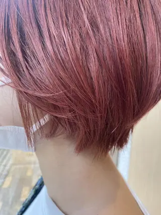 カラー ショート ブリーチなし透明感 カラー✨山仲絢圭のヘアスタイル