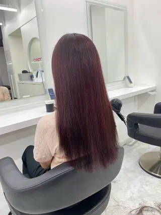 ロング カラー 💖似合わせカラー レイヤー💖縮毛矯正のヘアスタイル