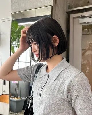 ショート オリーブ/レイヤー/ 酸性ストレート/ゆなのヘアスタイル