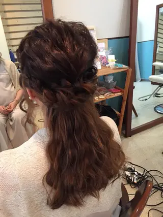 ショート ミディアム セミロング ロング カラー パーマ ヘアアレンジ 早朝✨ヘアセット 着付け/清水玲歌のヘアスタイル