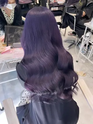 ロング カラー パーマ ヘアアレンジ メンズ キッズ ネイル マツエク・マツパ アイブロウ 🎀韓国レイヤー YURINA🎀のヘアスタイル