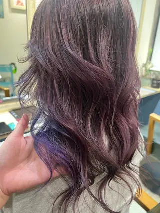 セミロング カラー たけかわ みずきのヘアスタイル