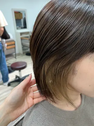 ショート カラー ヘアアレンジ hazuki🐈⬛ 透明感カラーのヘアスタイル