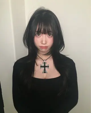 ロング Hanaka🐈⬛ 海外×ニュアンスのヘアスタイル
