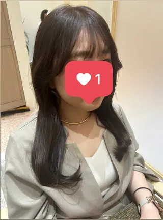 ミディアム カラー Yamamoto 半個室美容室zinaのヘアスタイル