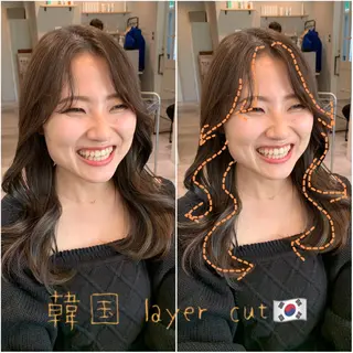 セミロング ヘアアレンジ 韓国hair🦋 Nanaのヘアスタイル
