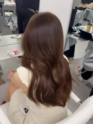 セミロング カラー ヘアアレンジ 顔周り&ミディアム 特化/池袋/kokiのヘアスタイル