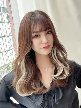 ロング カラー 顔周り特化/韓国ヘア /レイヤー/吉野幸大のヘアスタイル