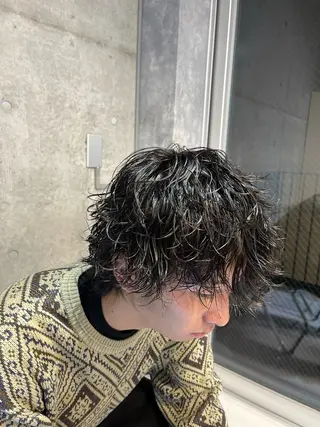 パーマ メンズ 【毎朝セット3分】 メンズパーマ　真人のヘアスタイル
