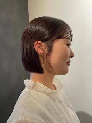 セミロング ウシロダ メグミ /ボブ/透明感カラーのヘアスタイル