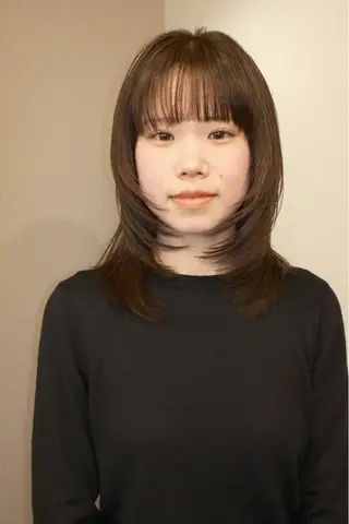 ミディアム カラー パーマ/透明感カラー 元町🌱takutoのヘアスタイル