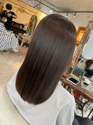 ミディアム カラー 金子 しおりのヘアスタイル