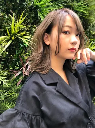 ミディアム Hikaru Takahashiのヘアスタイル