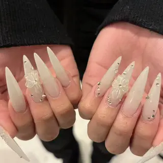 ネイル 🎀kira 長さだし💗モチ最高のネイルデザイン