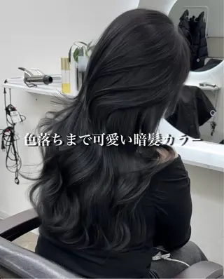 ロング カラー 大人っぽ韓国ヘア 寒色💙yuma💙のヘアスタイル