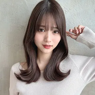 ロング 新宿/レイヤー 顔周りカット溝手優太のヘアスタイル