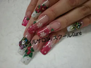 ロング ネイル ネイルサロン Cureのネイルデザイン