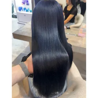 ロング カラー パーマ ヘアアレンジ メンズ キッズ 🖤kana/艶髪/ 韓国風暗髪カラー🖤のヘアスタイル