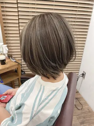 ミディアム カラー ハイライト⭐️上野 高広のヘアスタイル
