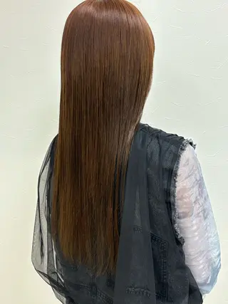 ロング MOE /艶感カラー /韓国風スタイルのヘアスタイル