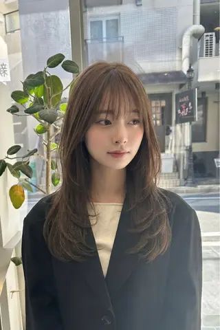 セミロング レイヤーカット 甲子園口　RINのヘアスタイル